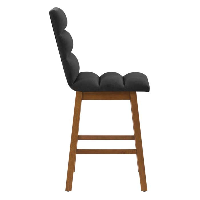 dark grey and brown Wood Bar Stools Set of 2 Lilibet Collection product image by CorLiving#color_dpt-dark-grey