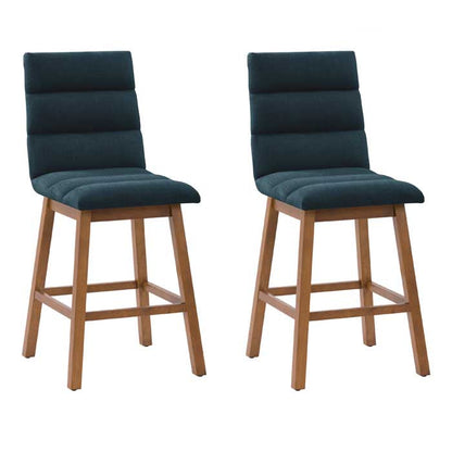 navy blue and brown Wood Bar Stools Set of 2 Lilibet Collection product image by CorLiving#color_dpt-blue