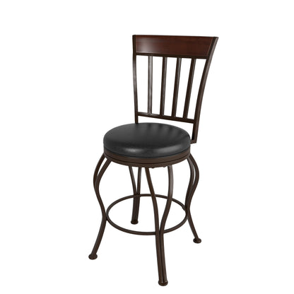 dark brown Metal Bar Stool with Back CorLiving Collection product image by CorLiving#color_dark-brown