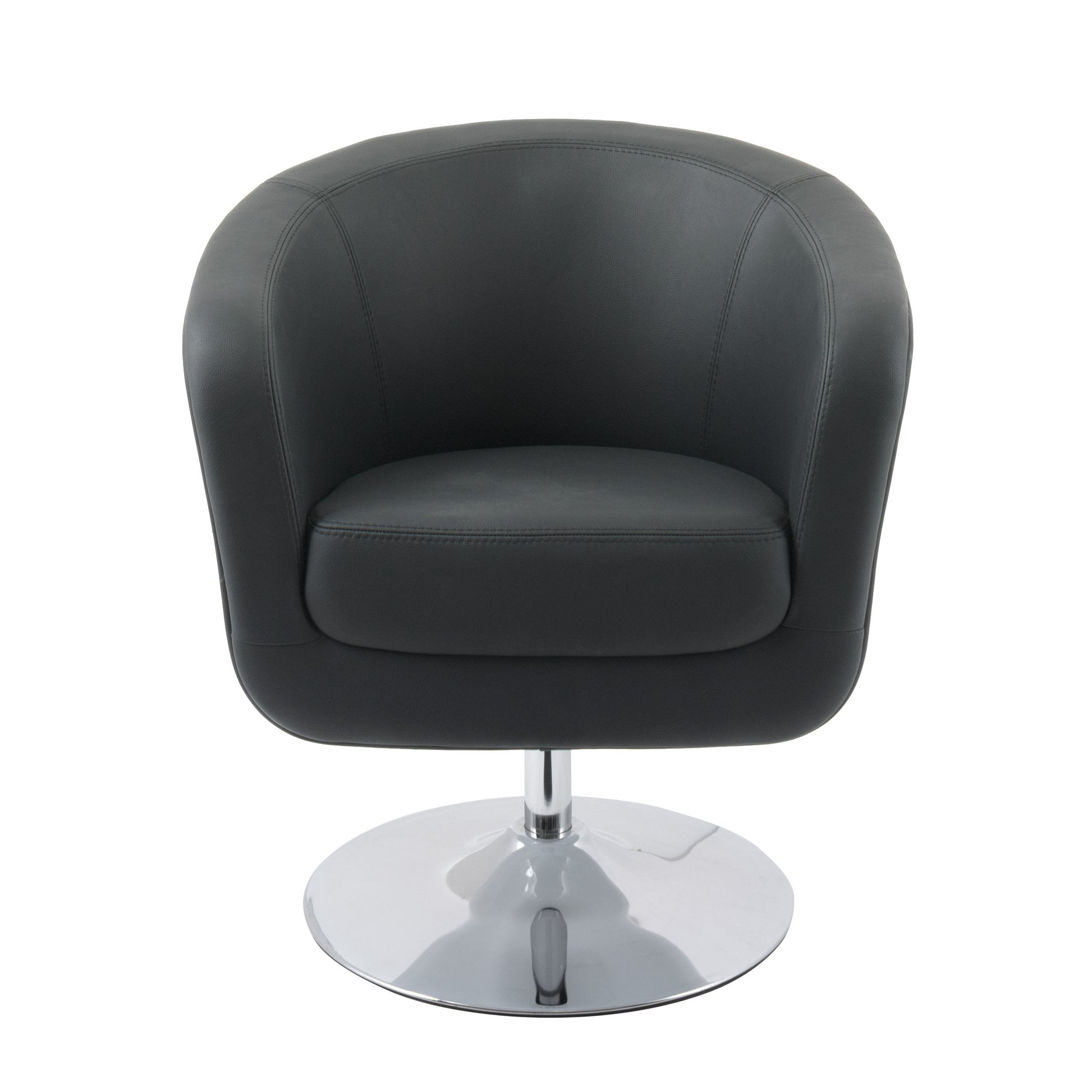 black Swivel Barrel Chair CorLiving Collection product image by CorLiving#color_black