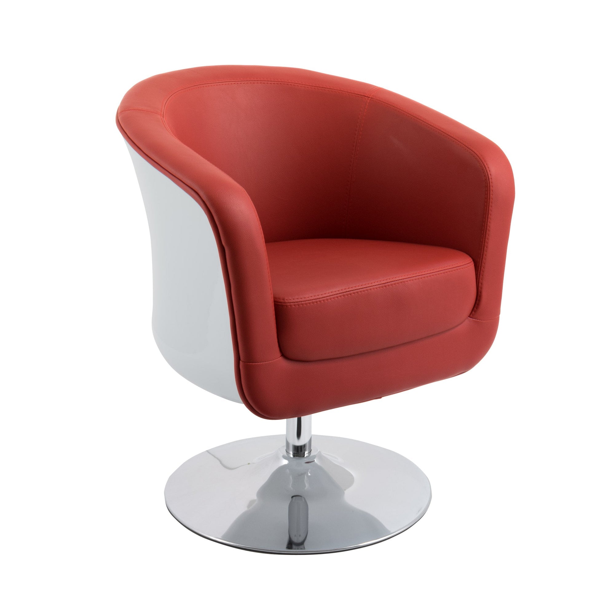 red Swivel Barrel Chair CorLiving Collection product image by CorLiving#color_red