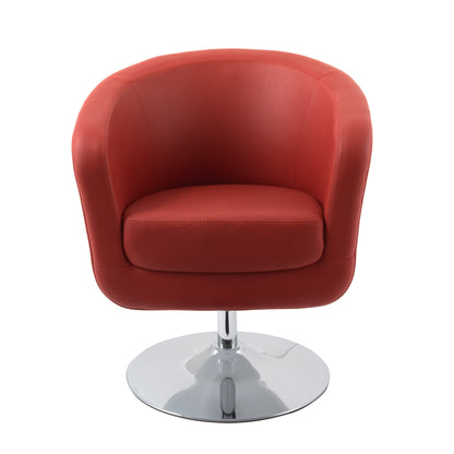 red Swivel Barrel Chair CorLiving Collection product image by CorLiving#color_red