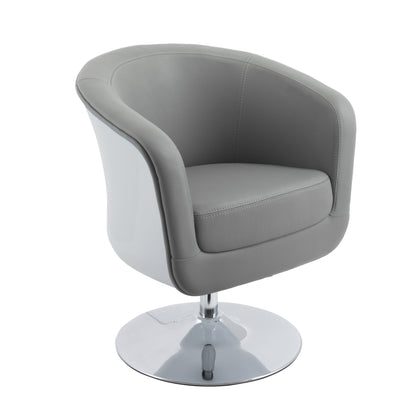 grey Swivel Barrel Chair CorLiving Collection product image by CorLiving#color_grey