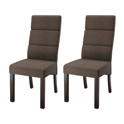 brown Cushioned Dining Chairs, Set of 2 CorLiving Collection product image by CorLiving#color_brown