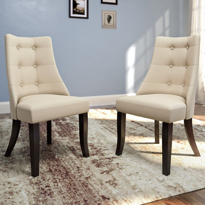 off white Accent Chairs Set of 2 Evan Collection lifestyle scene by CorLiving#color_off-white