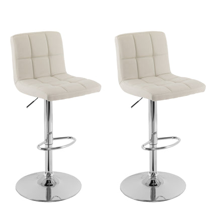 cream Adjustable Height Bar Stools Set of 2 CorLiving Collection product image by CorLiving#color_cream