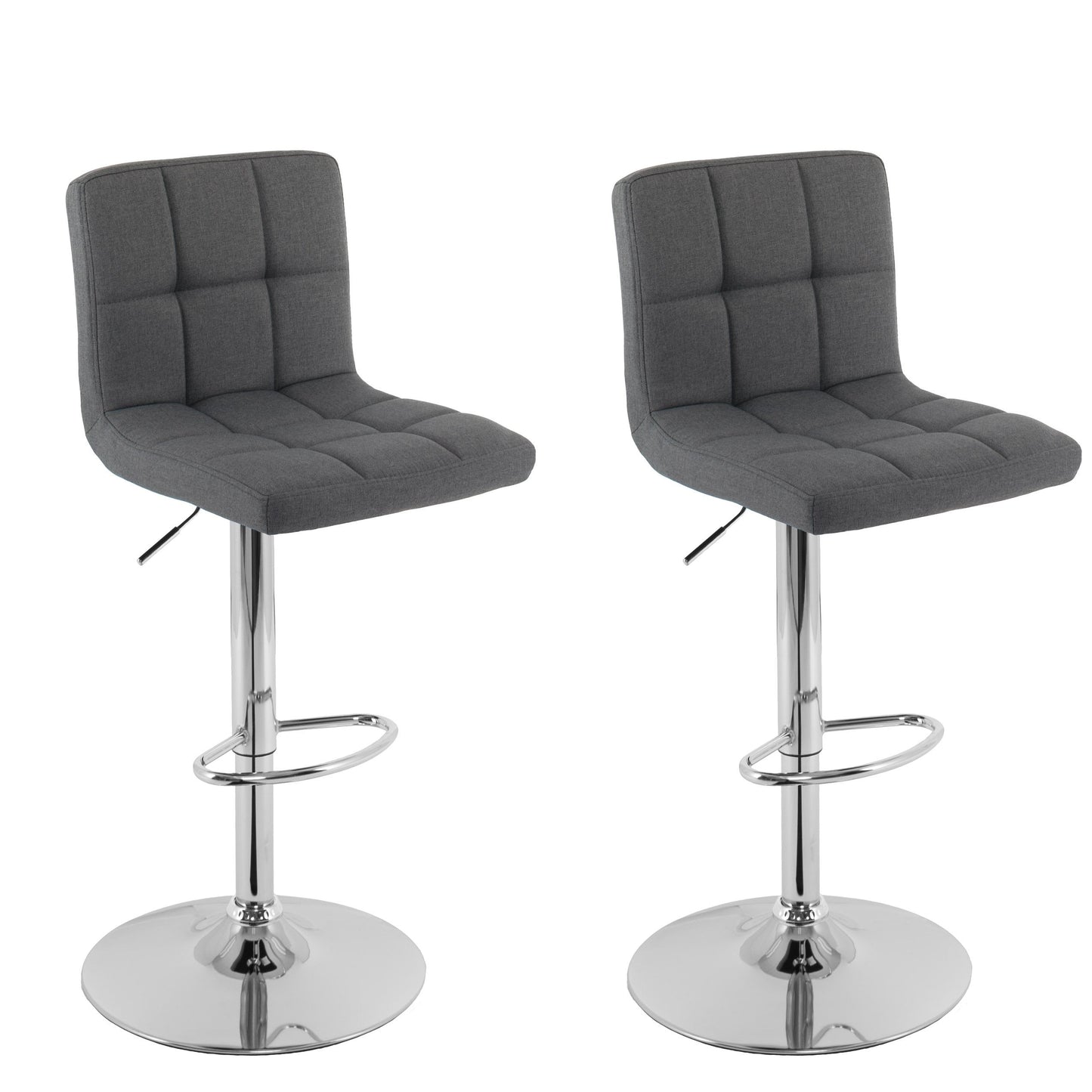 grey Adjustable Height Bar Stools Set of 2 CorLiving Collection product image by CorLiving#color_grey