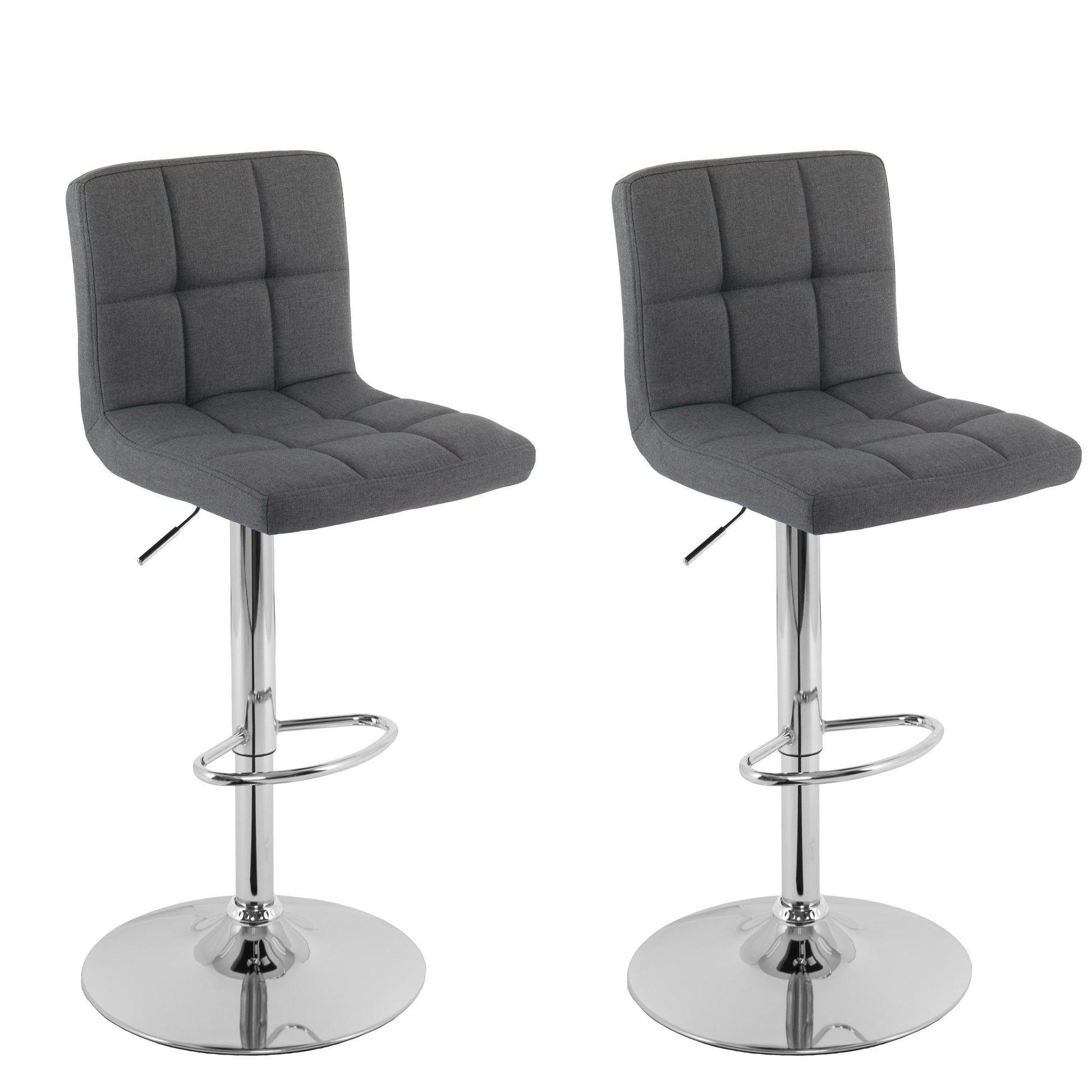 grey Adjustable Height Bar Stools Set of 2 CorLiving Collection product image by CorLiving#color_grey