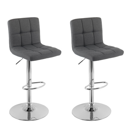 grey Adjustable Height Bar Stools Set of 2 CorLiving Collection product image by CorLiving#color_grey