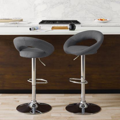 grey Adjustable Bar Stool Set of 2 CorLiving Collection lifestyle scene by CorLiving#color_grey