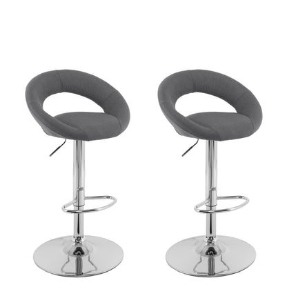 grey Adjustable Bar Stool Set of 2 CorLiving Collection product image by CorLiving#color_grey