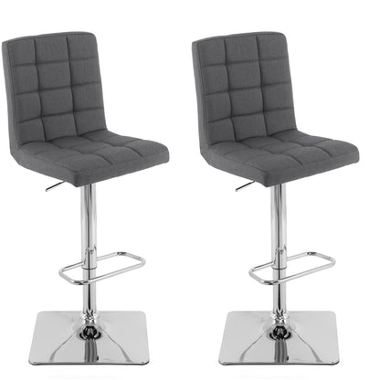 grey High Back Bar Stools Set of 2 Quinn Collection product image by CorLiving#color_grey