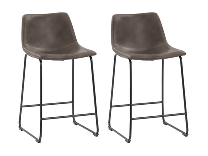 grey Metal Bar Stools Set of 2 Ryder Collection product image by CorLiving#color_grey