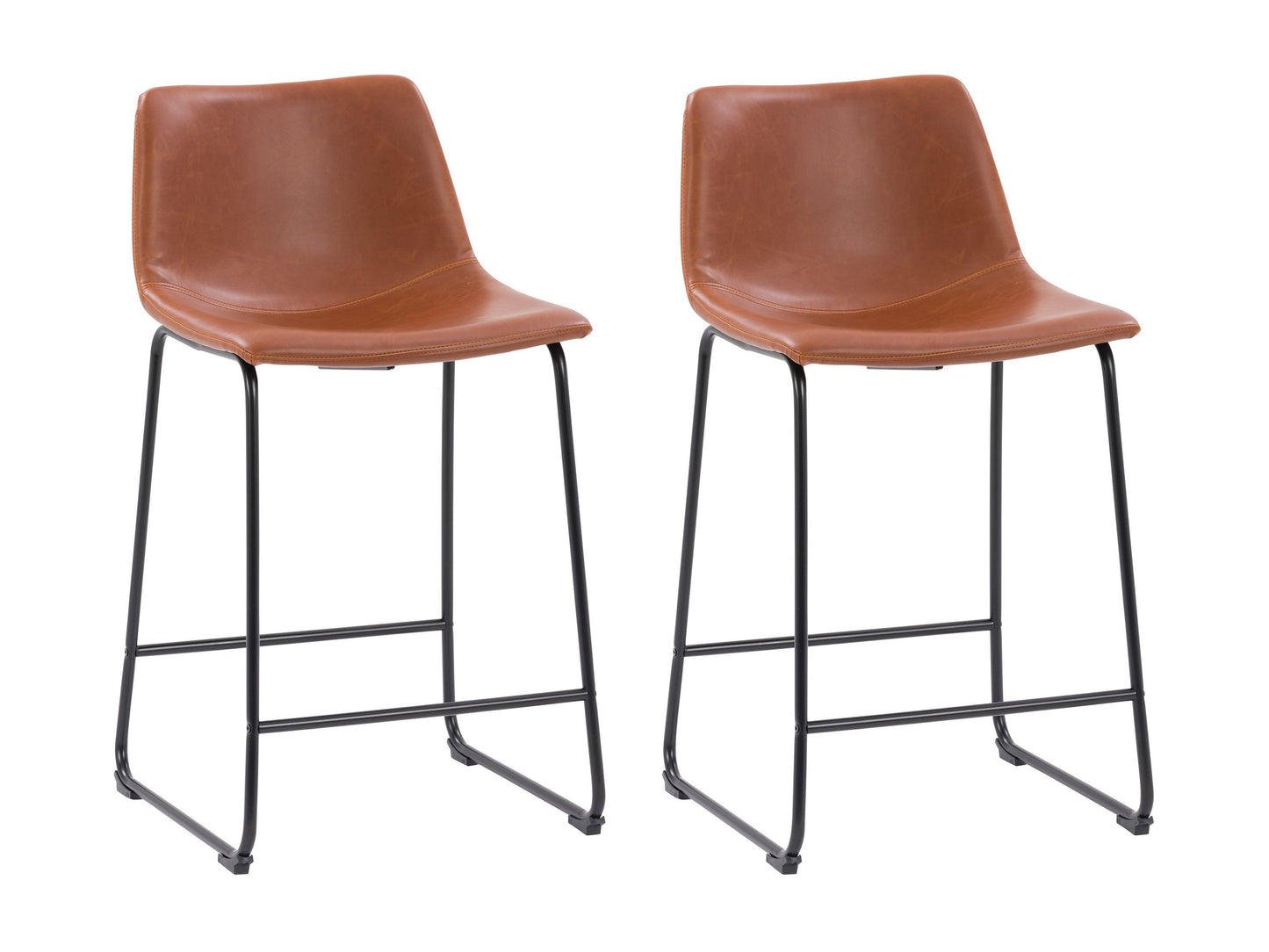 brown Metal Bar Stools Set of 2 Ryder Collection product image by CorLiving#color_brown