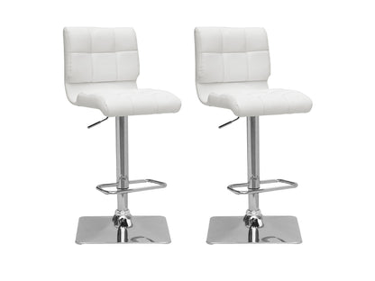 white Tufted Bar Stools Set of 2 Hudson Collection product image by CorLiving#color_white