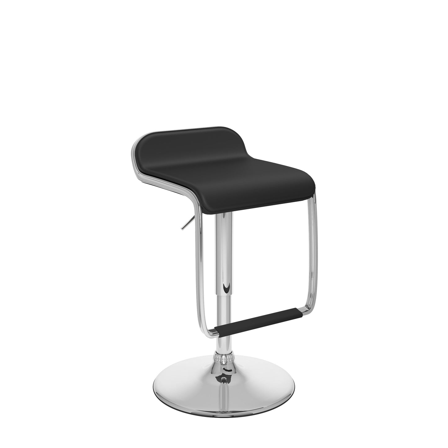 black Low Back Bar Stools Set of 2 Elias Collection product image by CorLiving#color_black