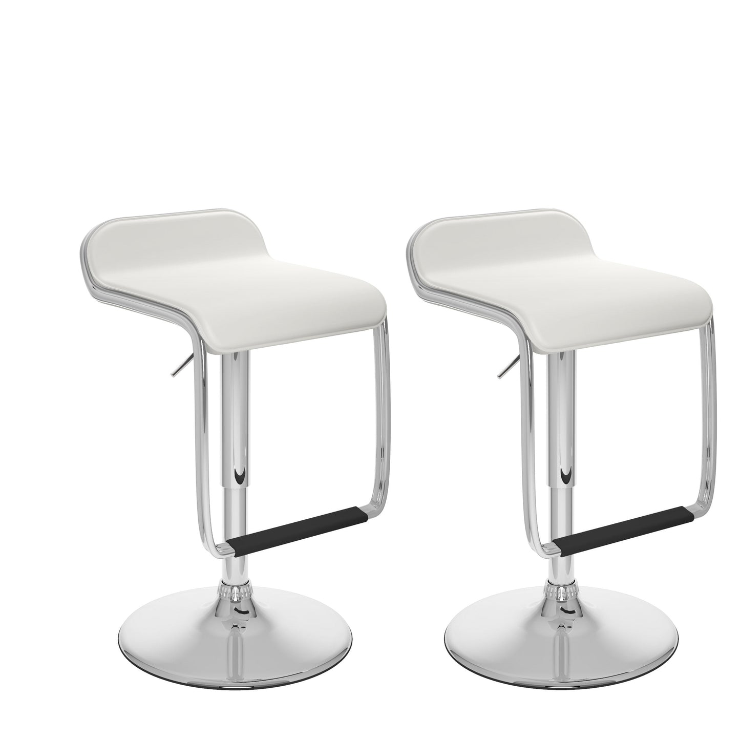 white Low Back Bar Stools Set of 2 Elias Collection product image by CorLiving#color_white