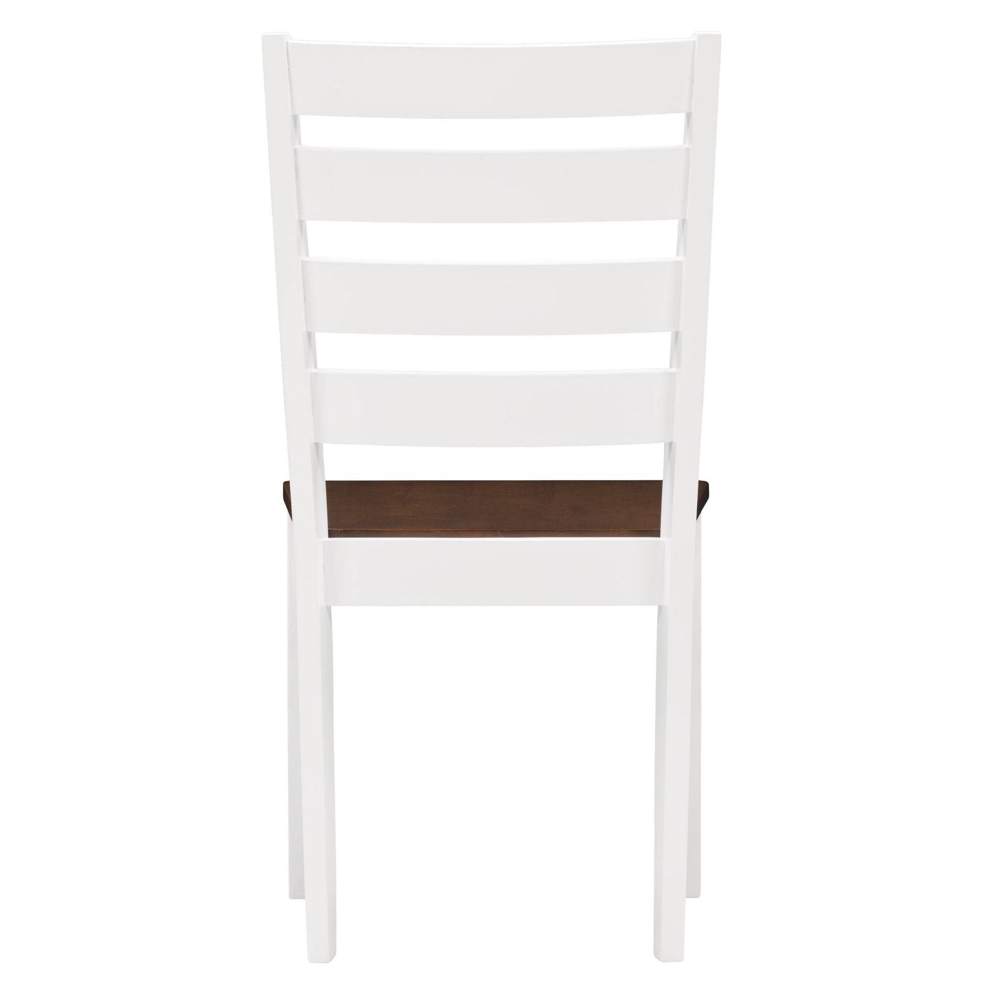 white and brown High Back Wooden Dining Chairs, Set of 2 Memphis Collection product image by CorLiving#color_white-and-brown