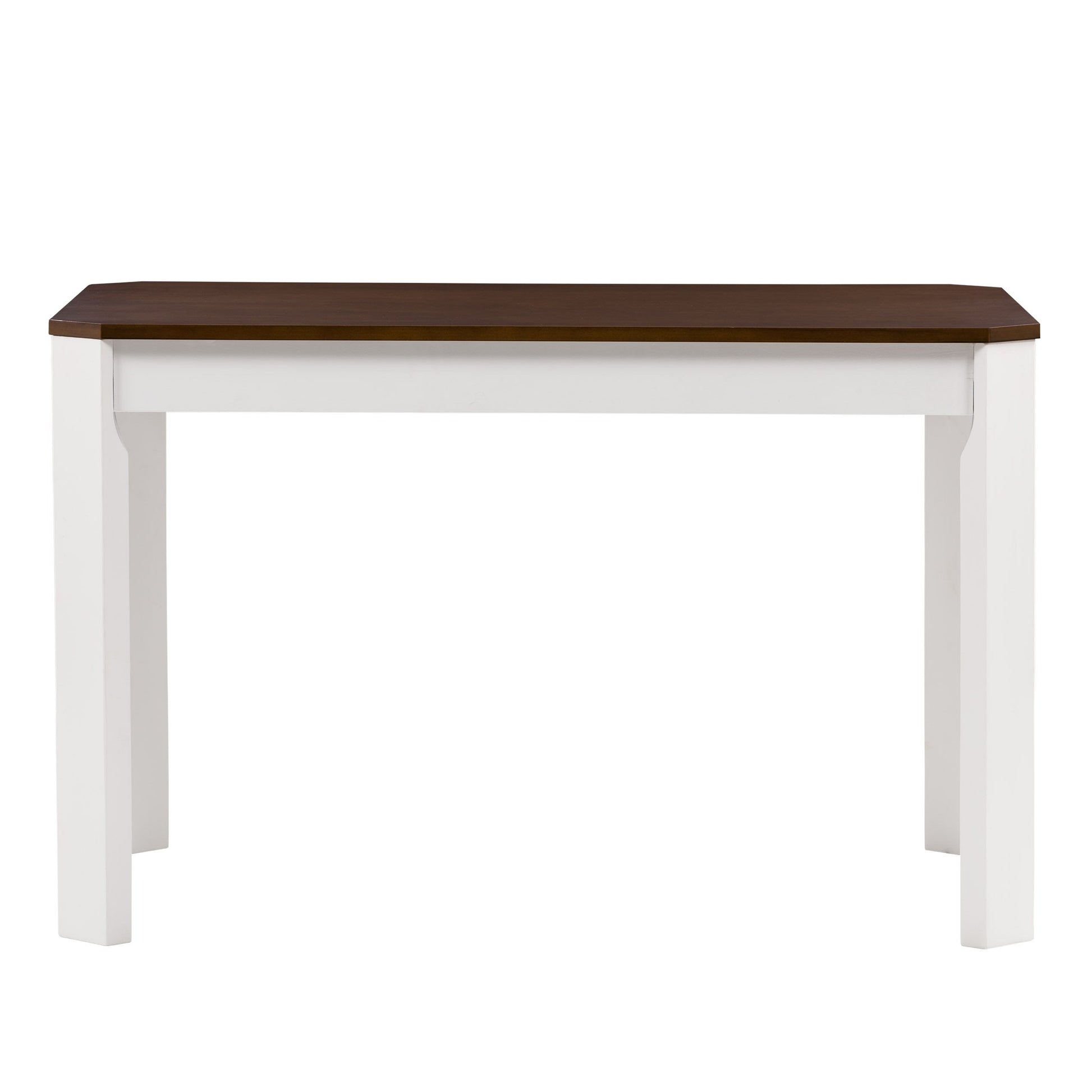 white and brown Solid Wood Dining Table Memphis Collection product image by CorLiving#color_white-and-brown