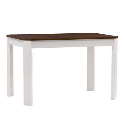 white and brown Solid Wood Dining Table Memphis Collection product image by CorLiving#color_white-and-brown