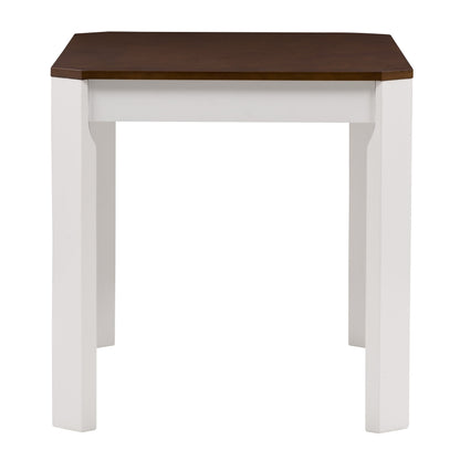 white and brown Solid Wood Dining Table Memphis Collection product image by CorLiving#color_white-and-brown