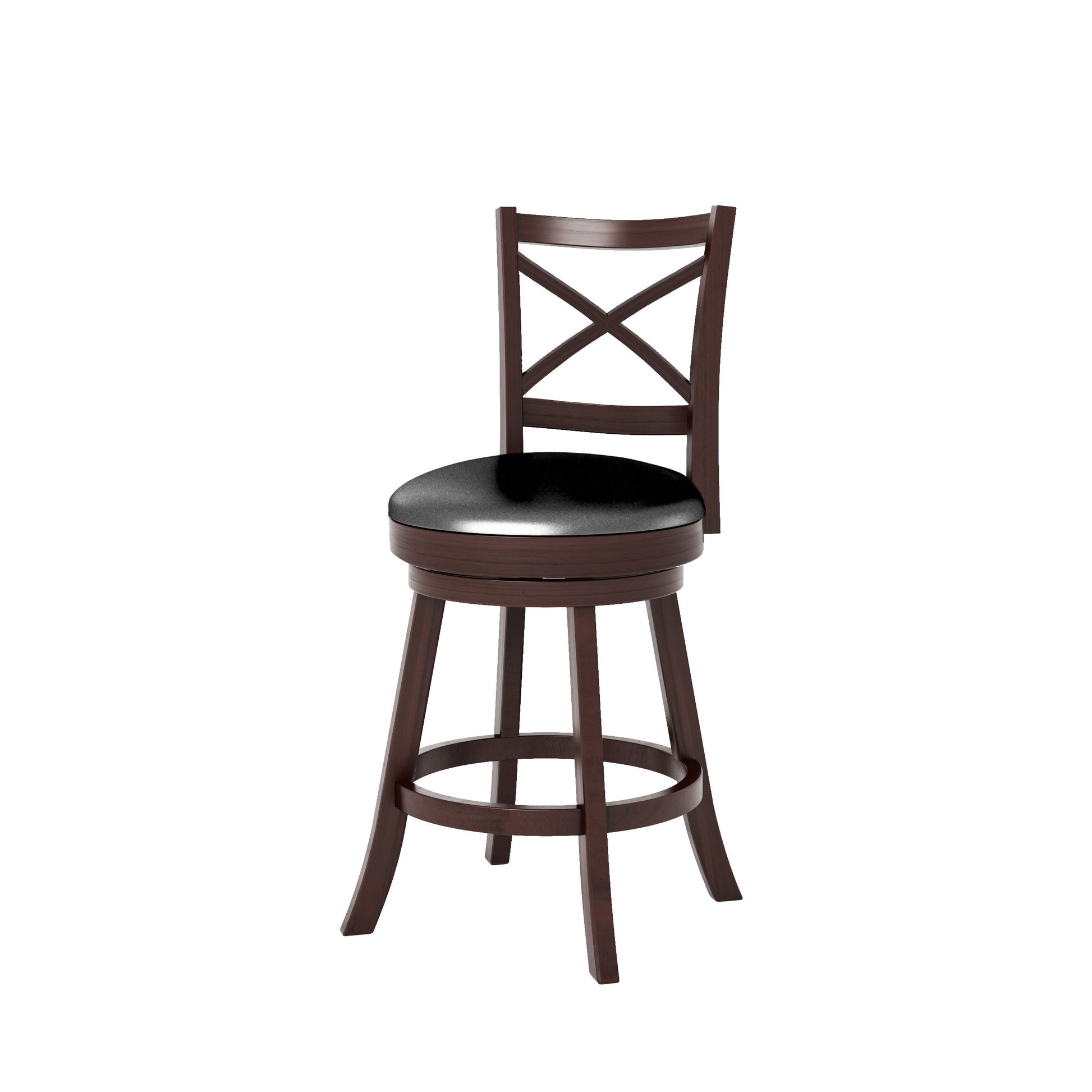 black Wooden Bar Stool with Back CorLiving Collection product image by CorLiving#color_black