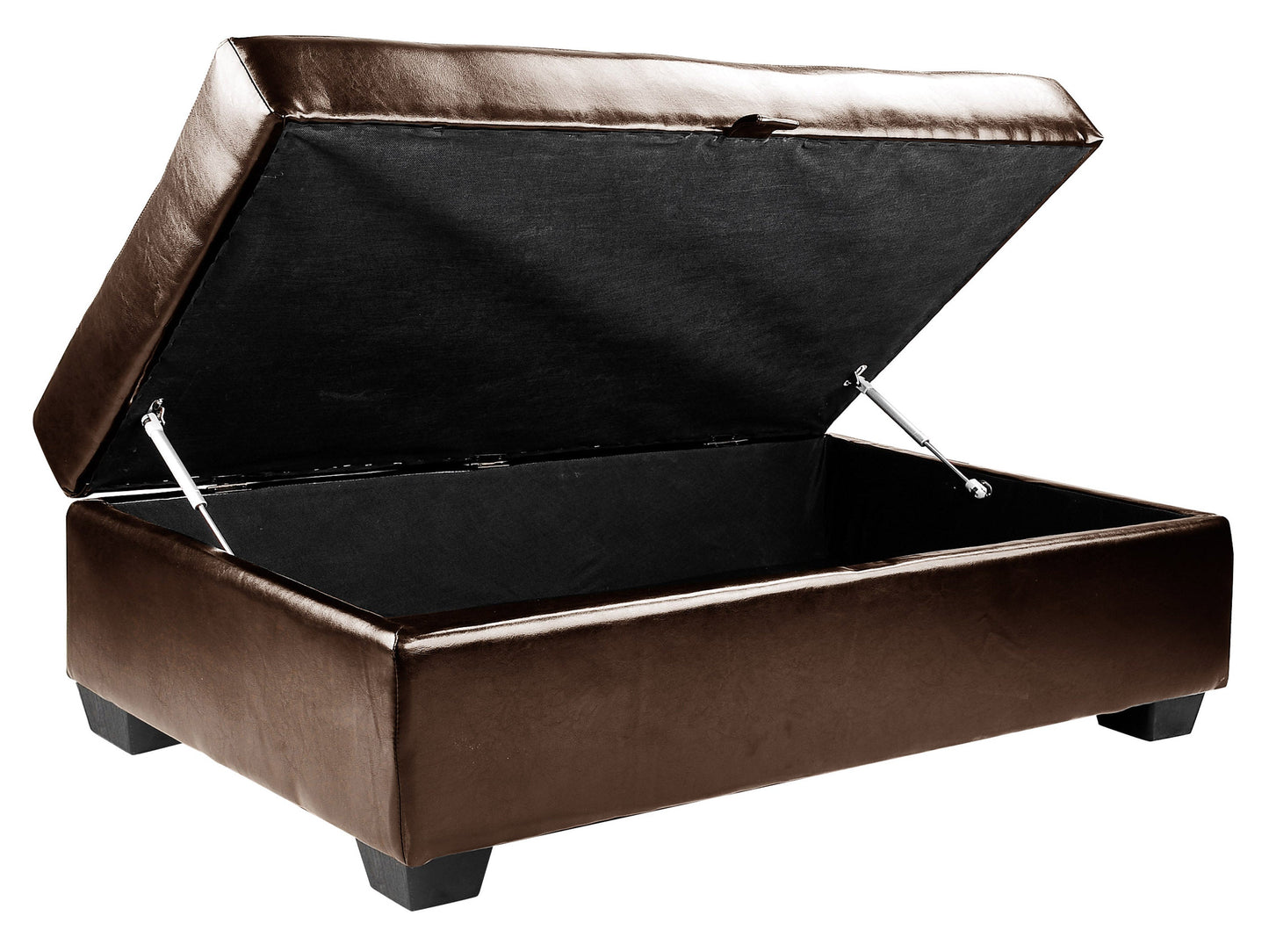 brown Tufted Ottoman with Storage Antonio Collection product image by CorLiving#color_antonio-brown