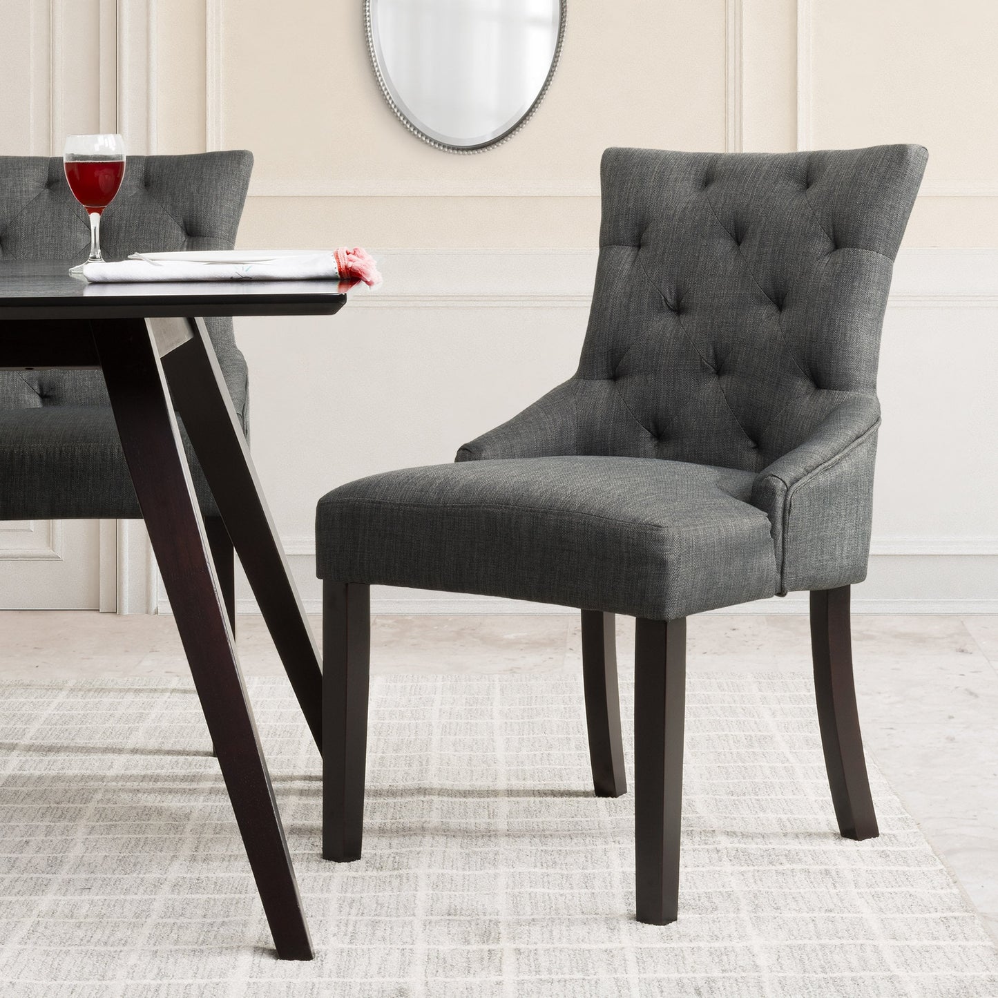 dark grey Accent Chairs Set of 2 Antonio Collection lifestyle scene by CorLiving#color_dark-grey