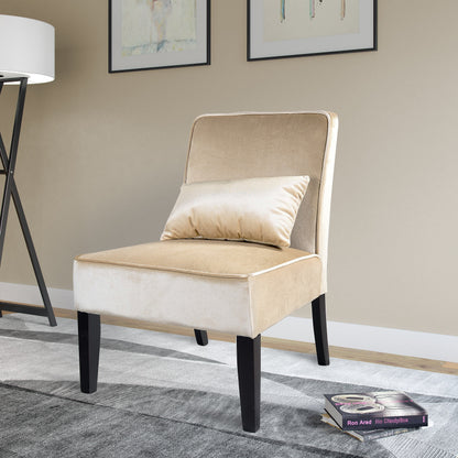 cream Lounge Chair for Bedroom CorLiving Collection lifestyle scene by CorLiving#color_cream