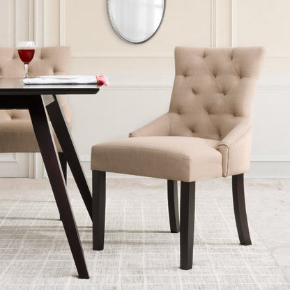 beige Accent Chairs Set of 2 Antonio Collection lifestyle scene by CorLiving#color_beige