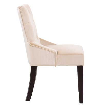 beige Velvet Accent Chairs Set of 2 Antonio Collection product image by CorLiving#color_beige-1