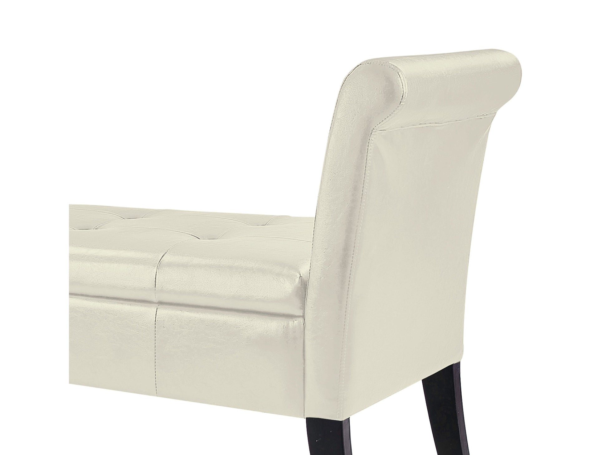 white Storage Bench with Arms Antonio Collection detail image by CorLiving#color_antonio-white