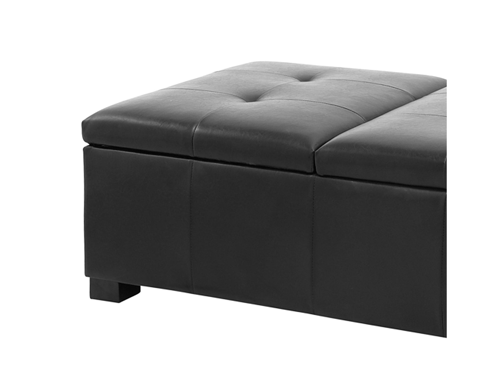 Black Ottoman Antonio Collection detail image by CorLiving#color_antonio-black