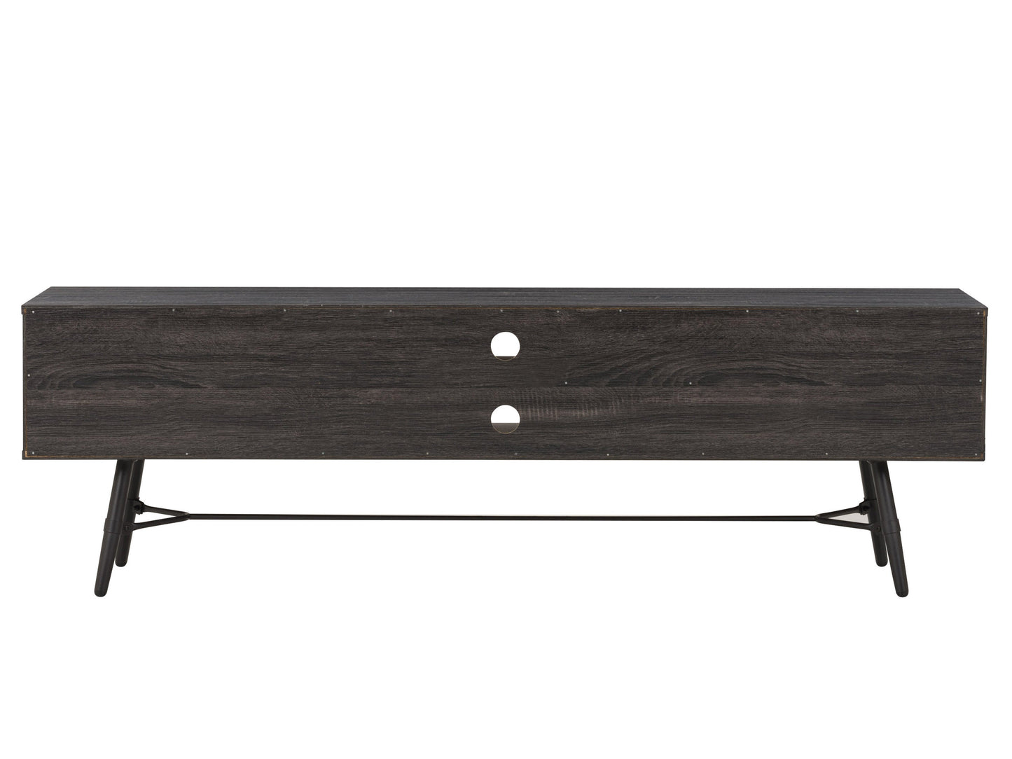 distressed carbon grey black duotone Mid Century Modern TV Stand for TVs up to 85" Aurora Collection product image by CorLiving#color_distressed-carbon-grey-black-duotone