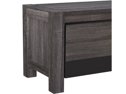 distressed carbon grey black duotone Modern TV Stand with Doors for TVs up to 95" Joliet Collection detail image by CorLiving#color_distressed-carbon-grey-black-duotone