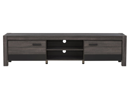 distressed carbon grey black duotone Modern TV Stand with Doors for TVs up to 95" Joliet Collection product image by CorLiving#color_distressed-carbon-grey-black-duotone