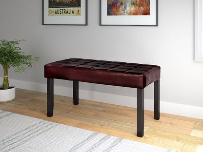 brown Tufted Bench California Collection lifestyle scene by CorLiving#color_california-brown