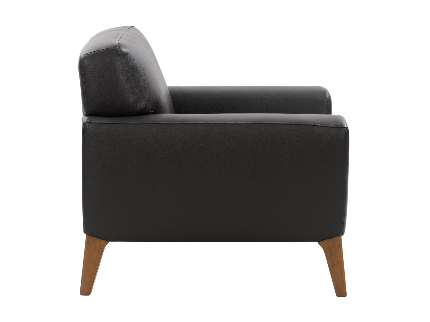 black Faux Leather Accent Chair London Collection product image by CorLiving#color_london-black