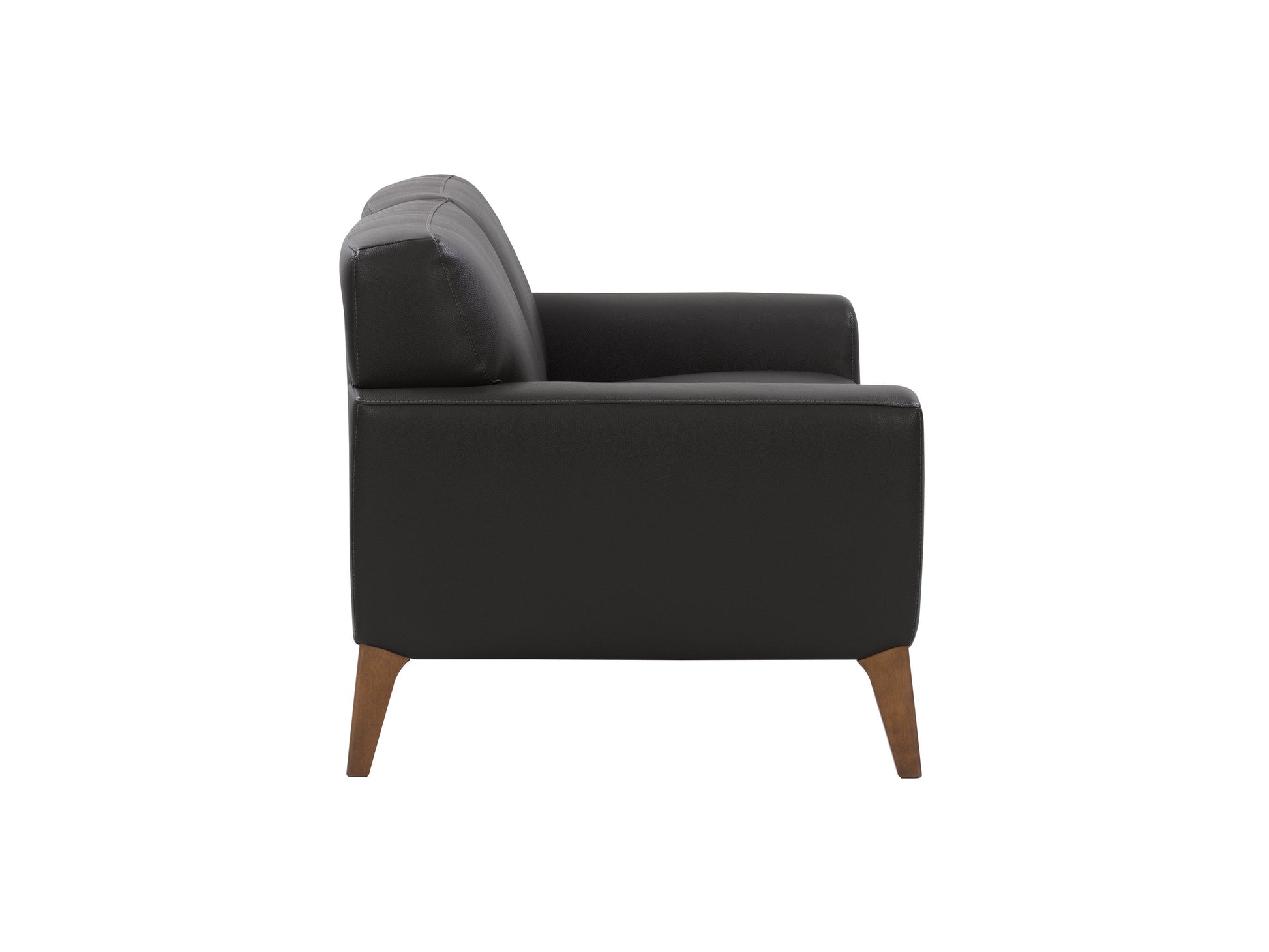 black Faux Leather Loveseat London collection product image by CorLiving#color_black