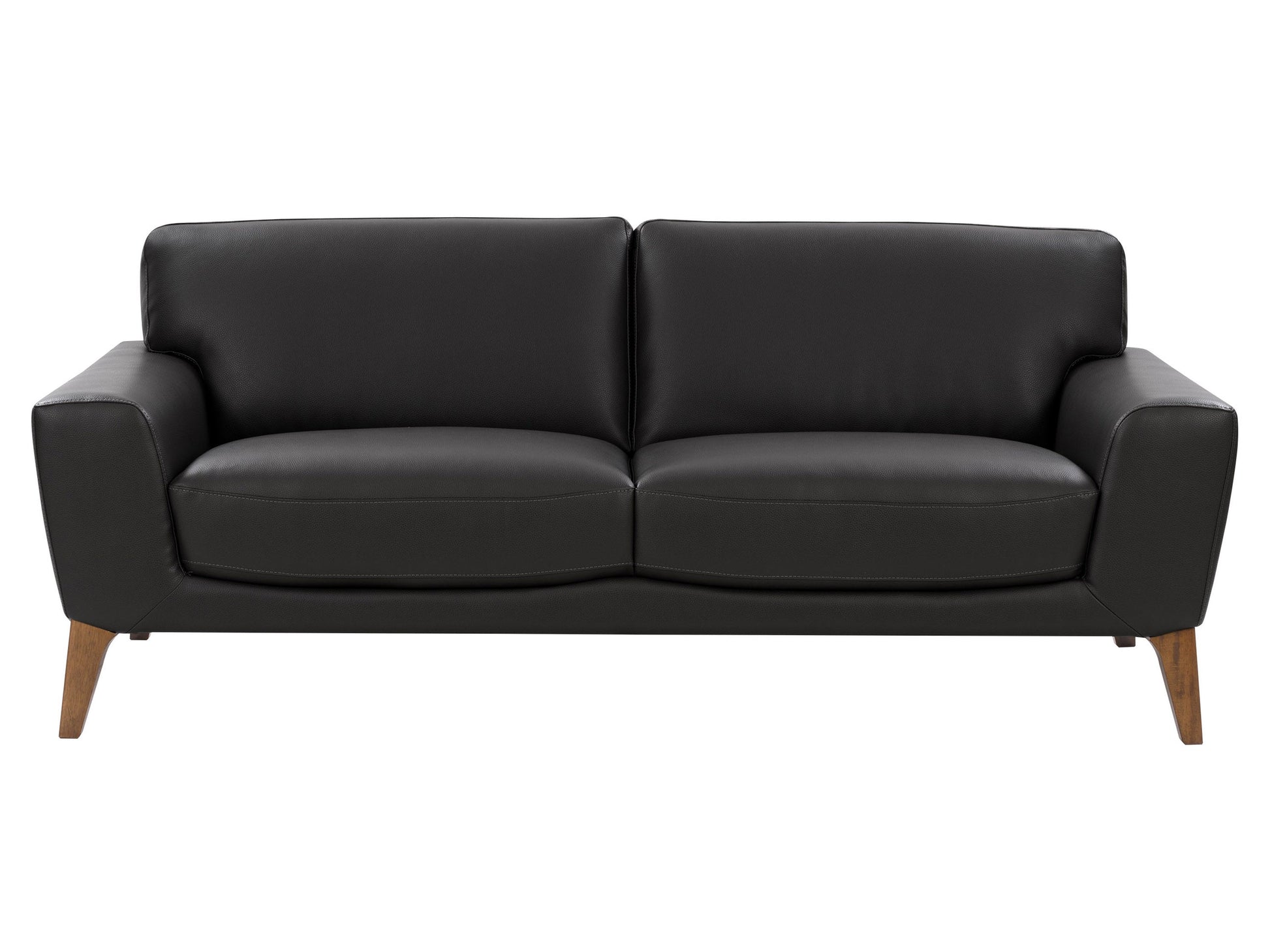 black Faux Leather Sofa London collection product image by CorLiving#color_black