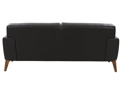 black Faux Leather Sofa London collection product image by CorLiving#color_black