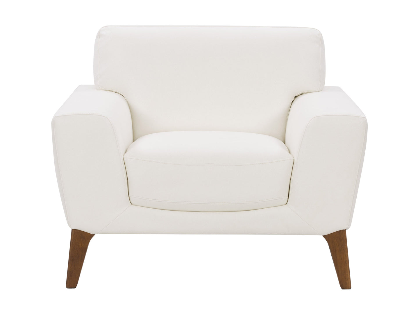 white Faux Leather Accent Chair London Collection product image by CorLiving#color_london-white