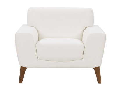 white Faux Leather Accent Chair London Collection product image by CorLiving#color_london-white