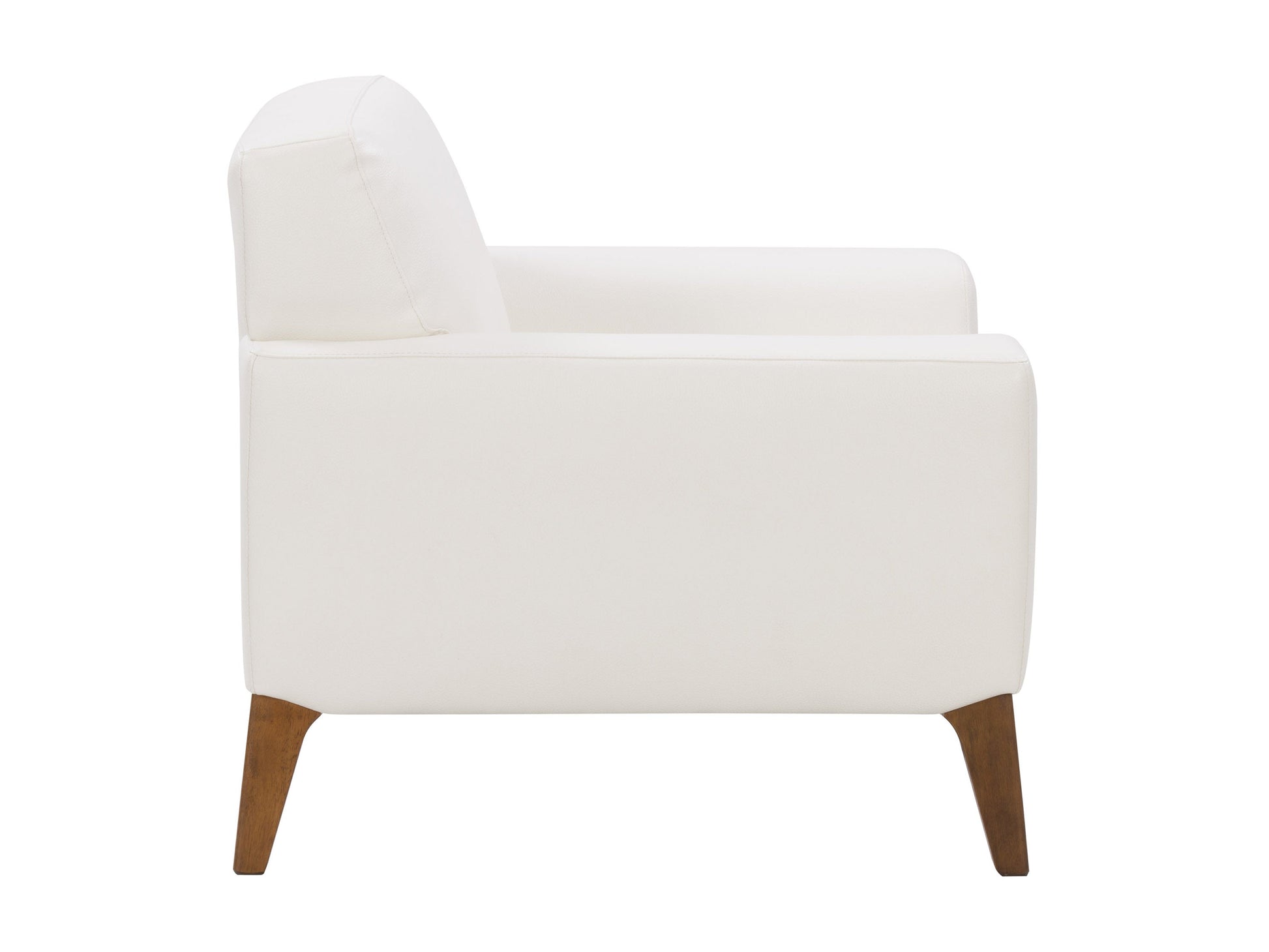 white Faux Leather Accent Chair London Collection product image by CorLiving#color_london-white