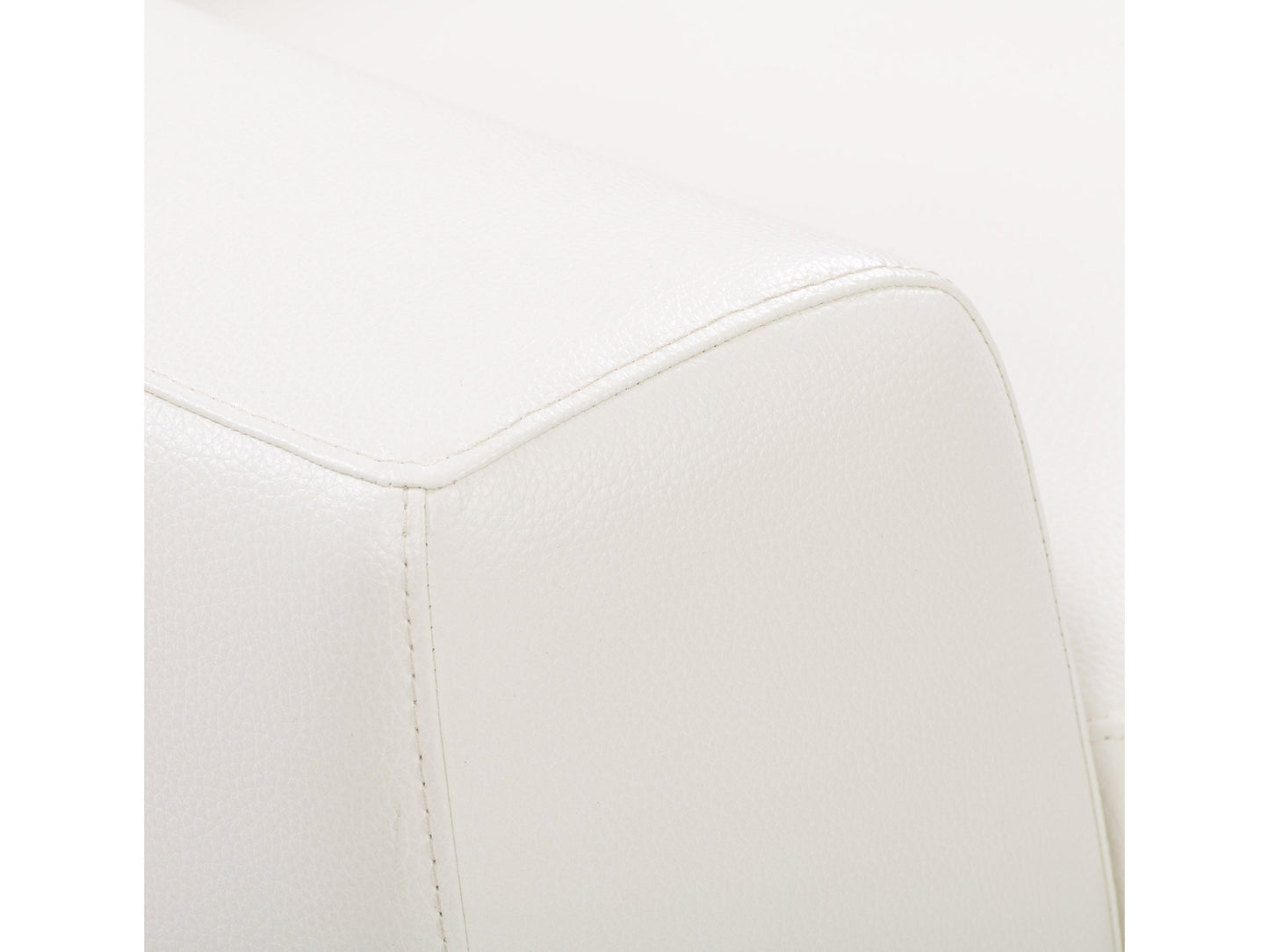 white Faux Leather Loveseat London collection detail image by CorLiving#color_white