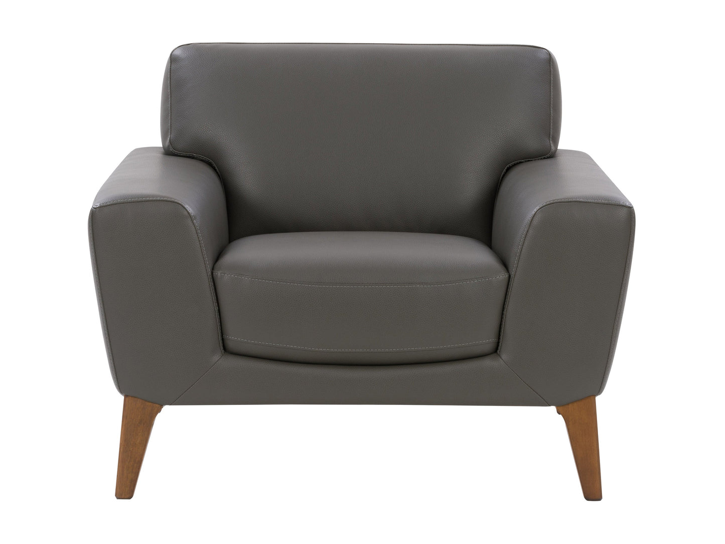 grey Faux Leather Accent Chair London Collection product image by CorLiving#color_london-grey