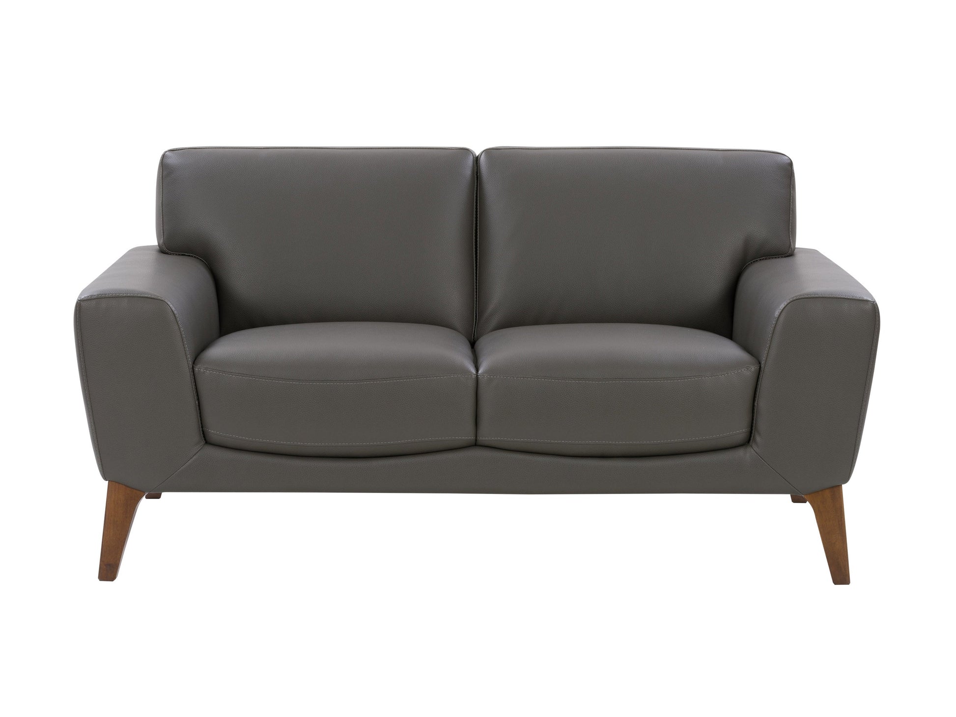 grey Faux Leather Loveseat London collection product image by CorLiving#color_grey