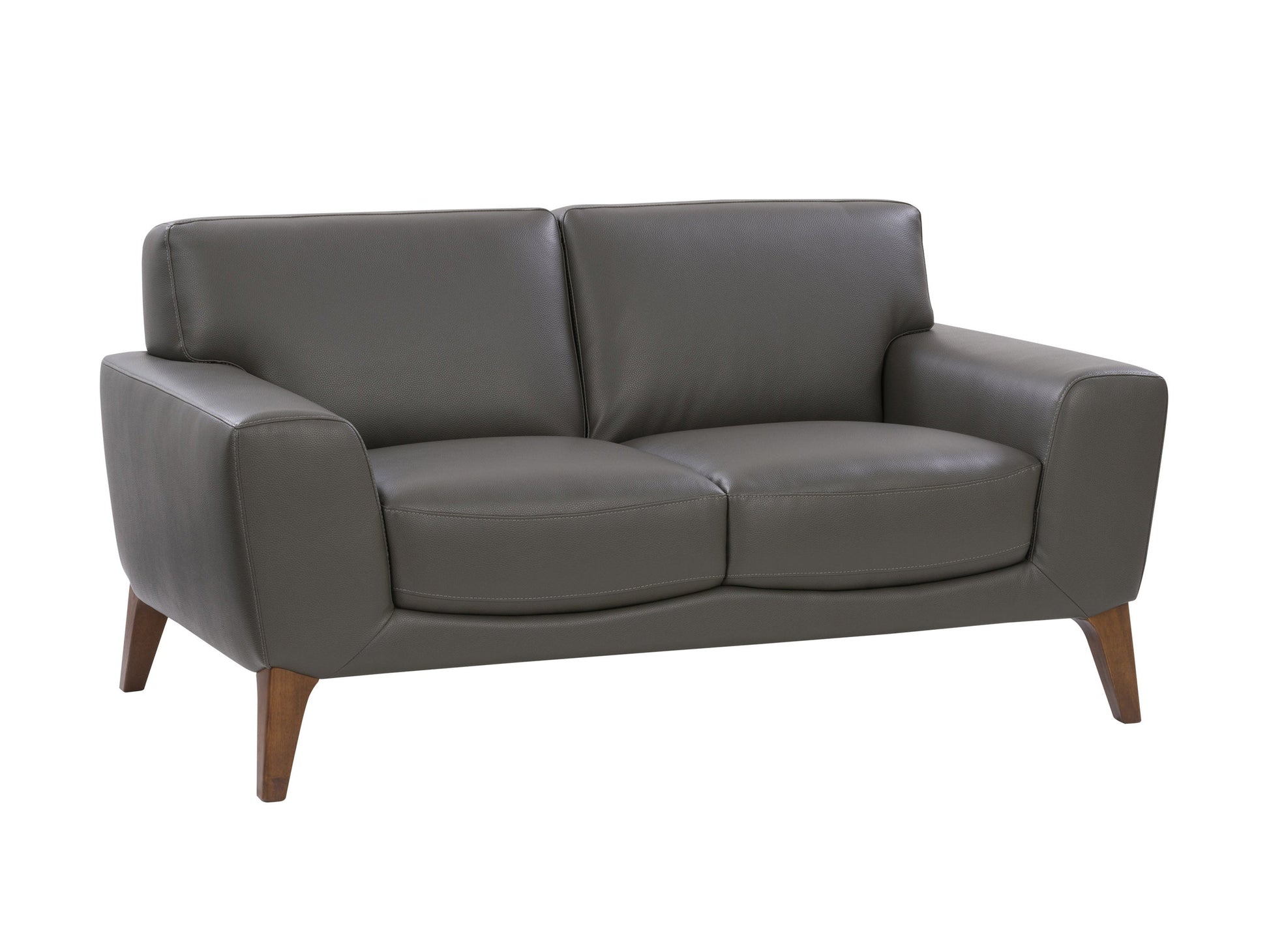 grey Faux Leather Loveseat London collection product image by CorLiving#color_grey