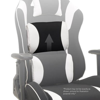 black and silver Ergonomic Gaming Chair Workspace Collection detail image by CorLiving#color_black-and-silver