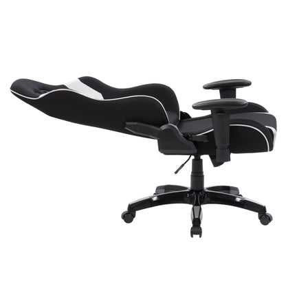 black and silver Ergonomic Gaming Chair Workspace Collection product image by CorLiving#color_black-and-silver